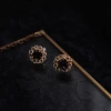 Black versatile stud earrings details Picture